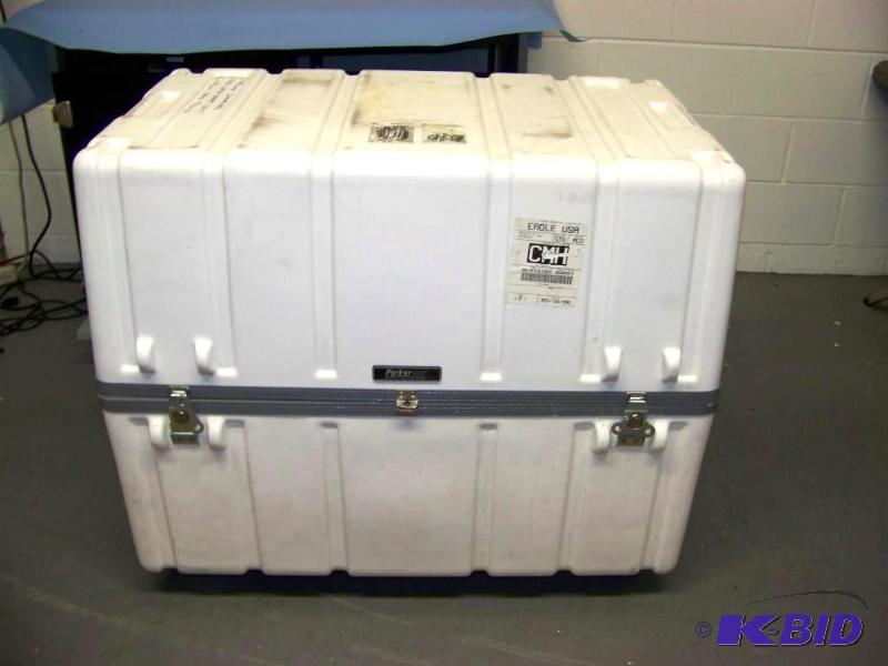 lot 41 image: Parker, Hard Sided, Travel  Storage Case on wheels