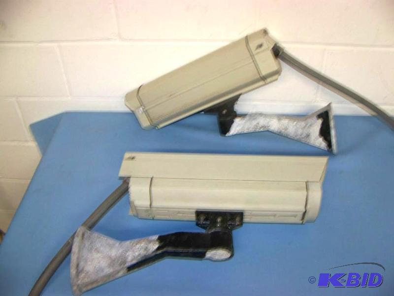 lot 54 image: (2) CCTV  Security Cameras in metal housing
