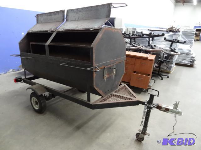 Charcoal BBQ on wheels. BBQ is 72&q...