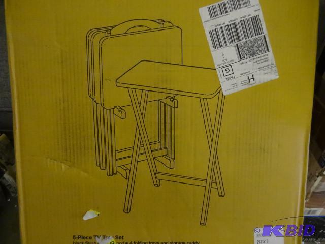 lot 108 image: Winsome 5 piece TV tray set...