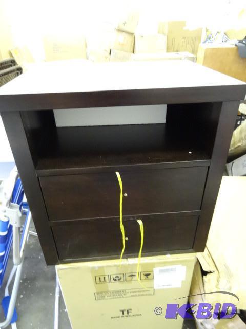 lot 112 image: Loft edge 2 drawer night stand. Esp...