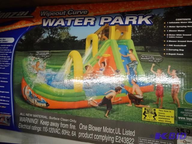 lot 121 image: Wipe out curve water park...