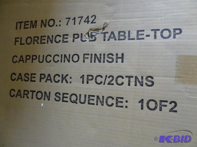 lot 124 image: Florence pub table top. Has damage ...