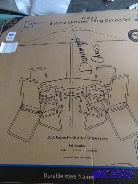lot 141 image: Main stays 6 piece folding outdoor ...