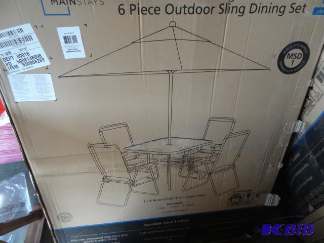 lot 142 image: Main stays 6 piece folding outdoor ...