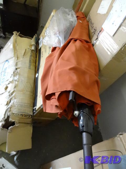 lot 163 image: Metal framed patio umbrella. May be...