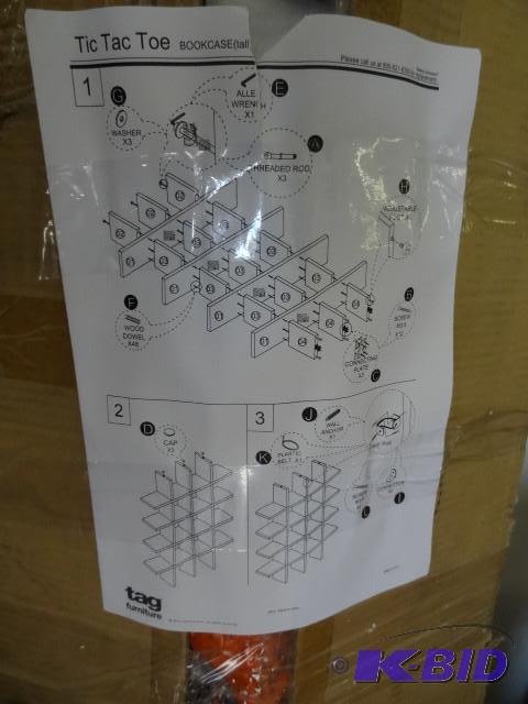 lot 165 image: Tag furniture tic tac toe book case...
