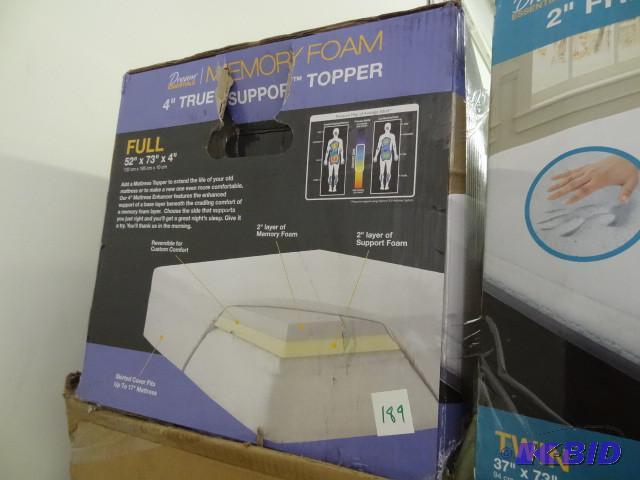 lot 189 image: Memory foam 4" true support to...