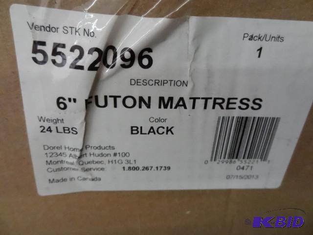 lot 191 image: 6" futon mattress....
