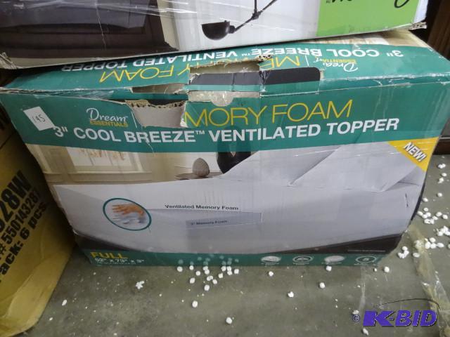 lot 195 image: 3" cool breeze ventilated topp...