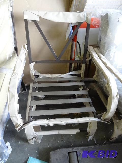 lot 2 image: Brand new metal framed patio chair....