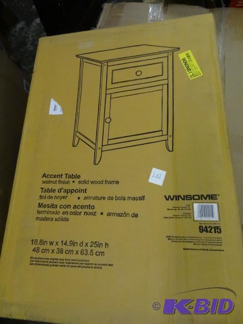 lot 202 image: Winsome accent table. 18.8 x 14.9 x...