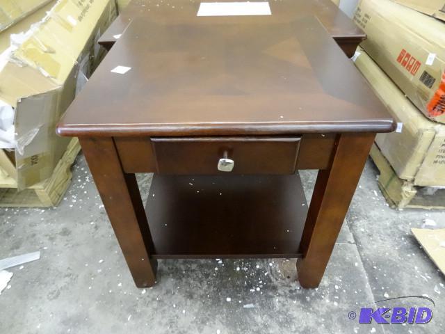 lot 230 image: End table with one drawer. 22 x 24 ...