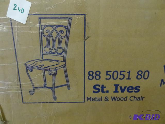lot 240 image: 88505180 St Ives metal and wood cha...