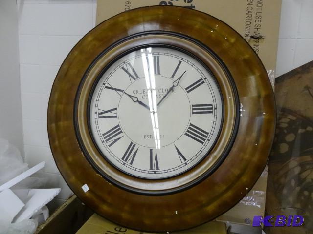 lot 244 image: Orleans clock company. 42" rou...