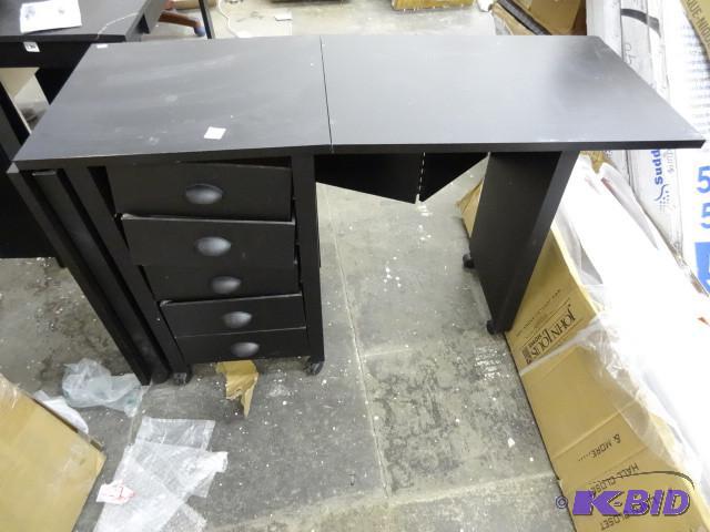 lot 287 image: Compact table and drawer unit. Tabl...