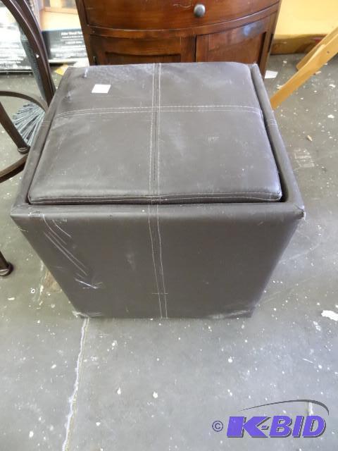 lot 30 image: Leather stool with removale top for...