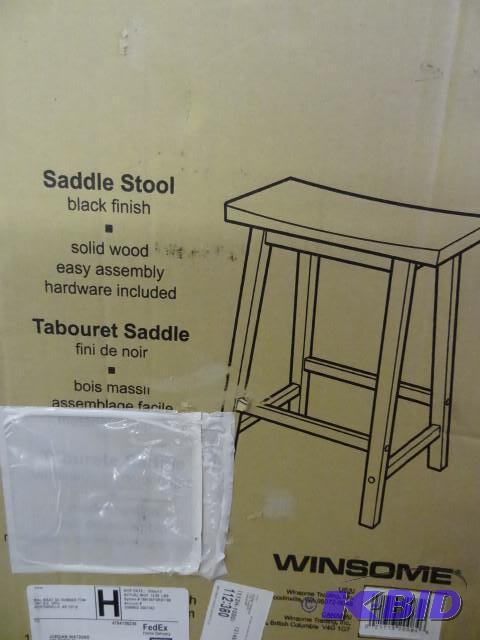 lot 37 image: Winsome saddle stool. 20084. Black ...