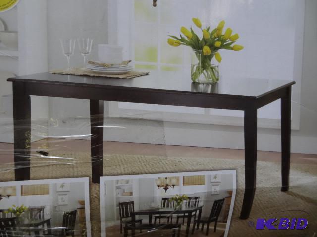 lot 6 image: Better Homes Mocha dining table. 58...