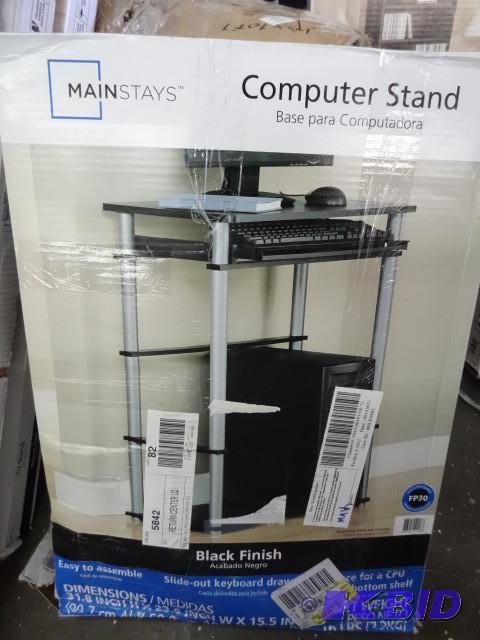 lot 61 image: Main stays computer stand. Black...