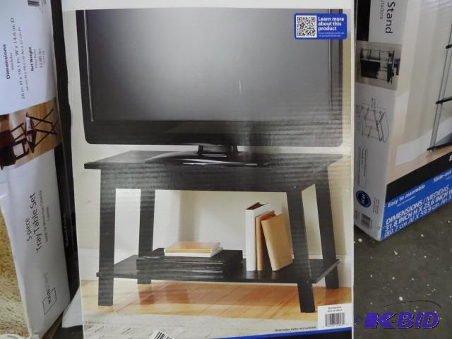 lot 67 image: Main stays TV stand. Black Oak fini...