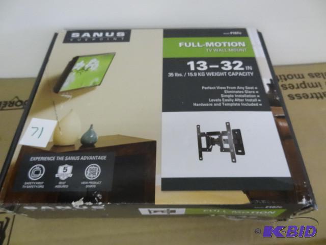 lot 71 image: 13-32" full motion TV wall mou...
