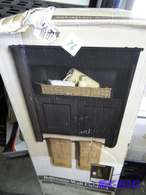 lot 76 image: Bathroom wall cabinet. 21.5 x 6.88 ...