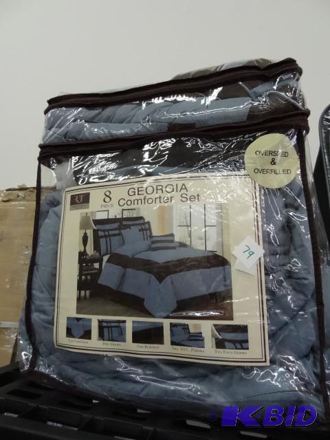 lot 79 image: 8 piece Georgia comforter set. King...