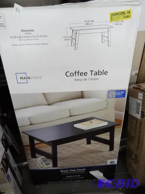lot 84 image: Main stays coffee table. Black Oak ...