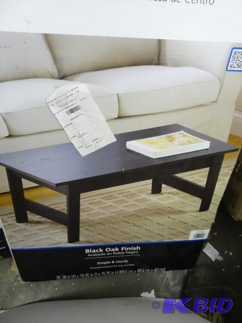 lot 86 image: Main stays coffee table. Black Oak ...