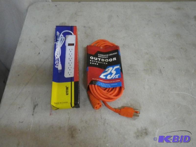 lot 51 image: New extension cord and power strip...