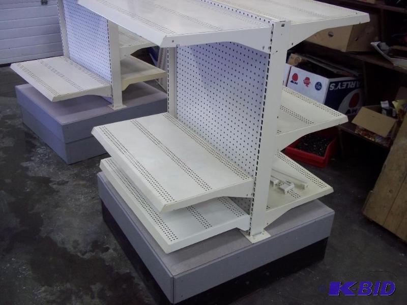lot 10 image: 2 Sided Display Shelf with 6 Shelve...