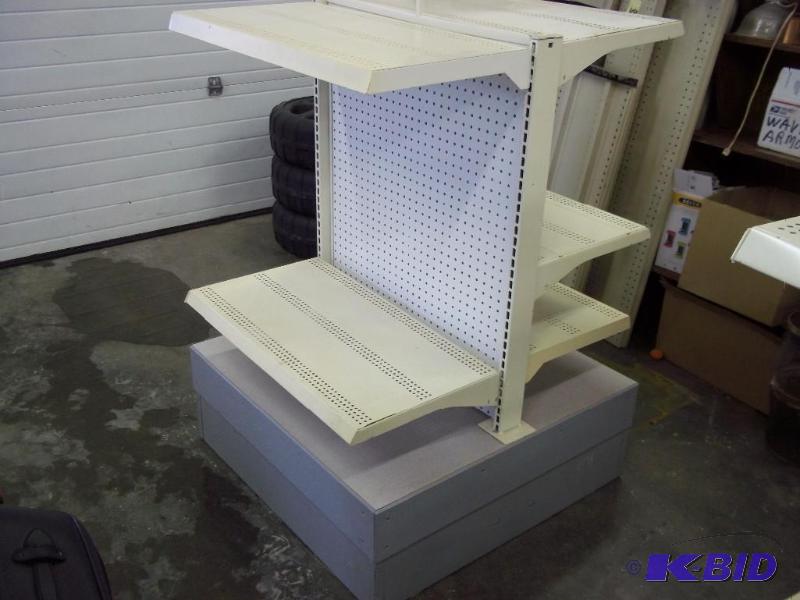 lot 9 image: 2 Sided Display Shelf with 5 Shelve...