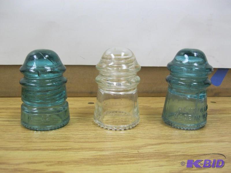 lot 109 image: Lot Of Vintage Hemingray Insulators...