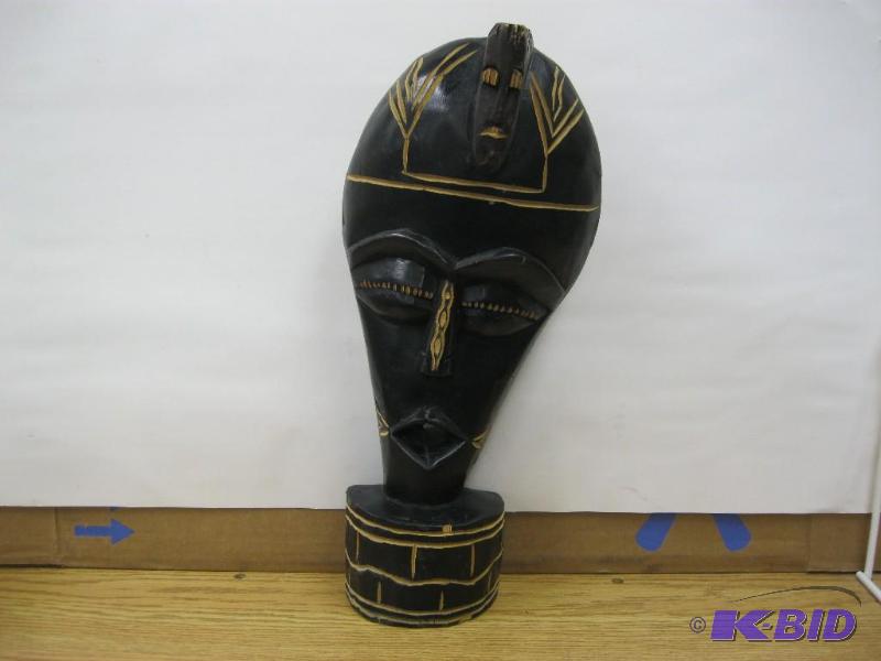 lot 111 image: Wood Carved African Art Mask...