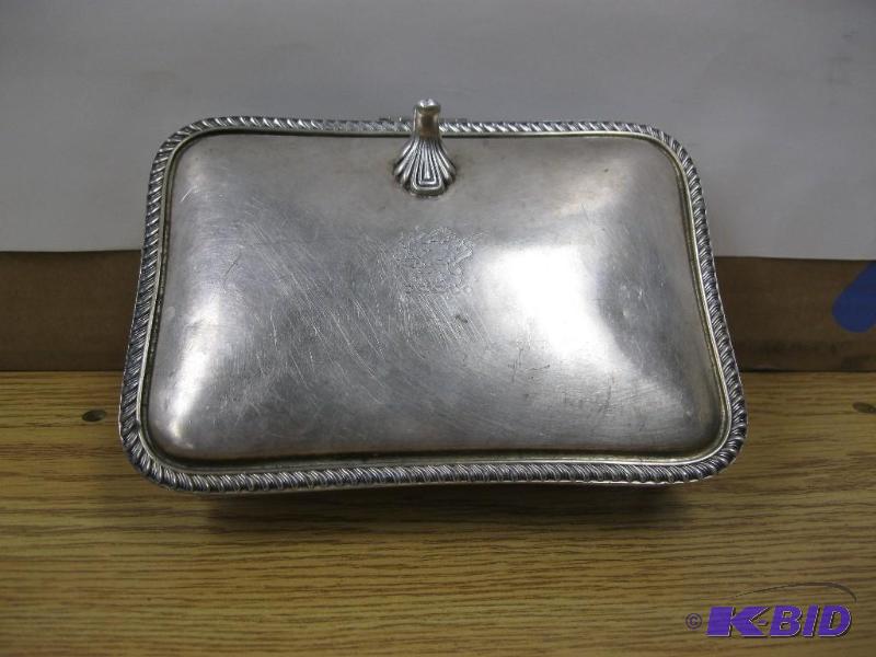 lot 128 image: Vintage Silver Plate Crumb Catcher ...