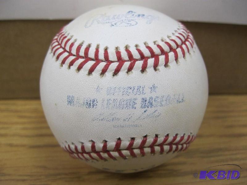 lot 140 image: Major League Game Used Baseball...
