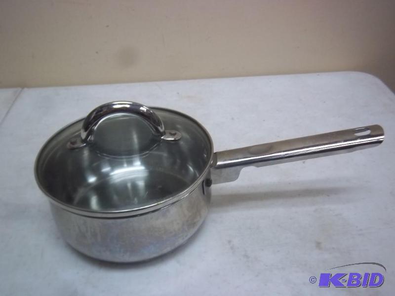 lot 182 image: Stainless Steel Pot Pan With Cover...