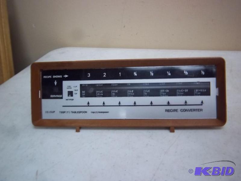 lot 196 image: Vintage Recipe Converter...