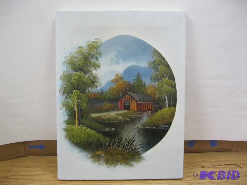 lot 203 image: Painted Picture On Canvas ...
