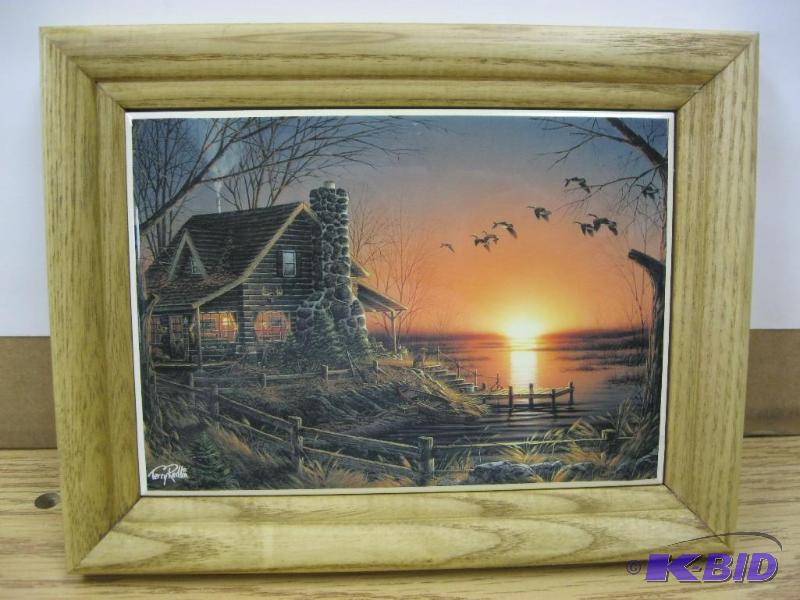 lot 206 image: Terry Redlin&nbspFramed Tile...