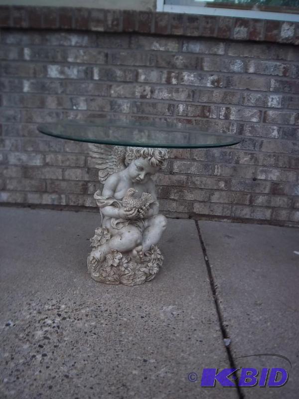 lot 22 image: Angel Table Glass Top ...
