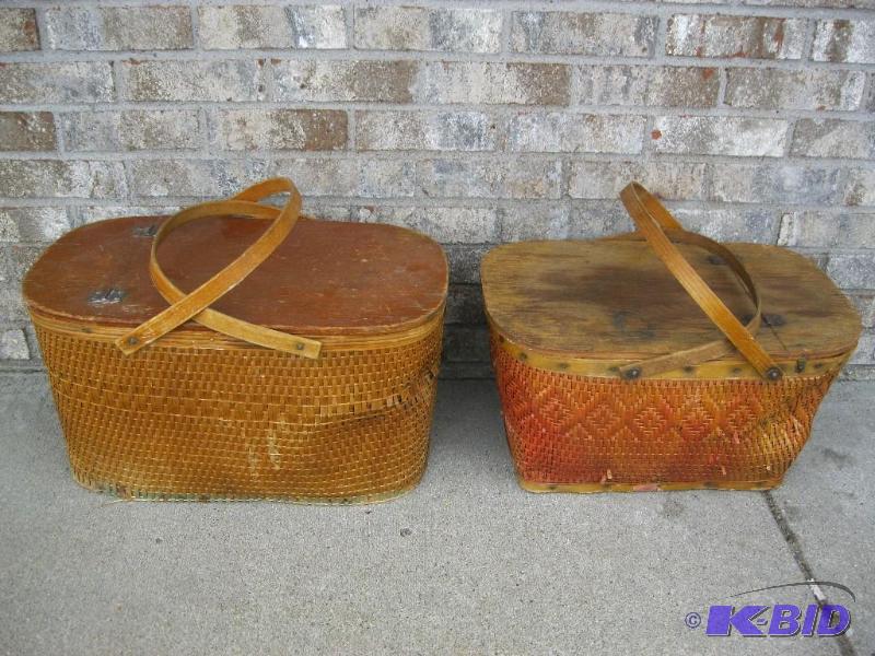 lot 274 image: Pair Of Vintage Baskets...