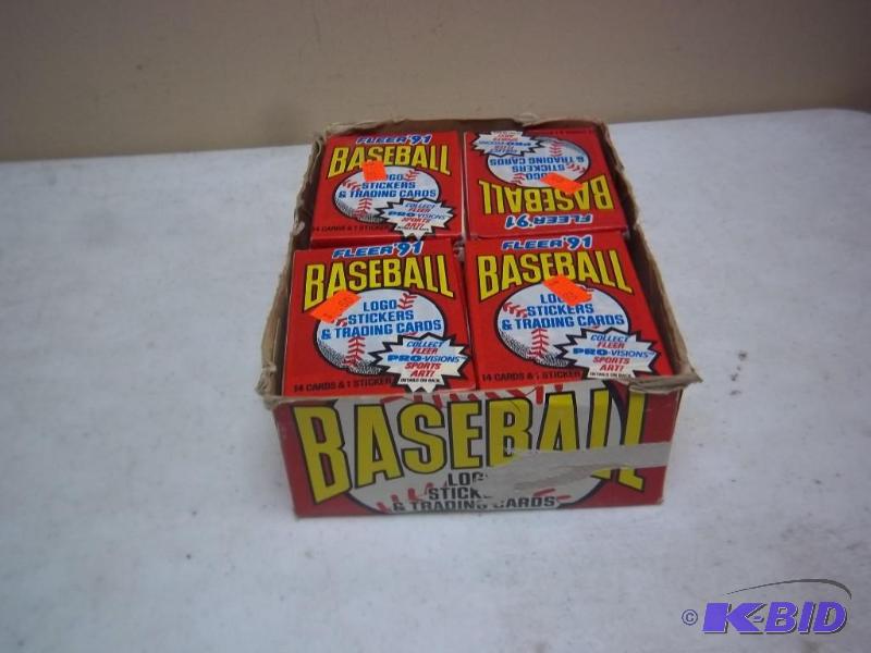 lot 53 image: Box 1991 Unopened Fleer Baseball Ca...