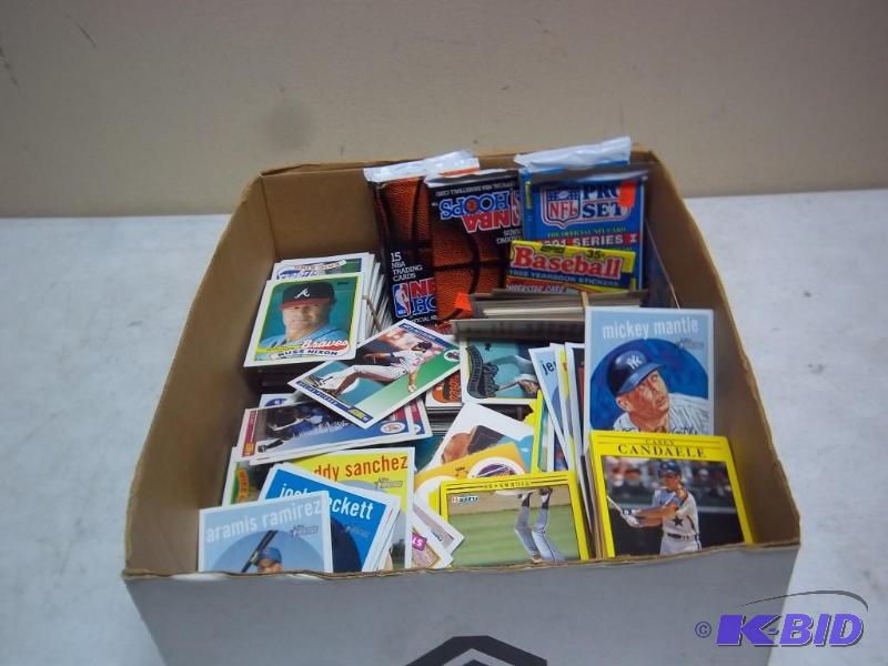 lot 65 image: Box Of Loose Sports Cards And Unope...