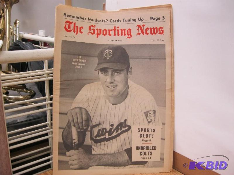 lot 78 image: 1968 Sporting News Newspaper...