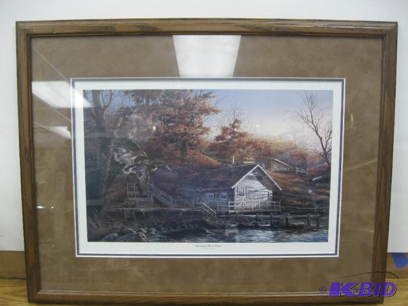 lot 99 image: Terry Redlin Autumn Shoreline Print...
