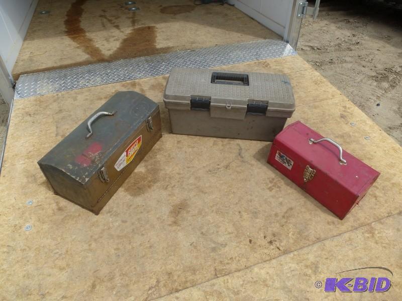 lot 31 image: Tool boxes 3 tool boxes one price ...