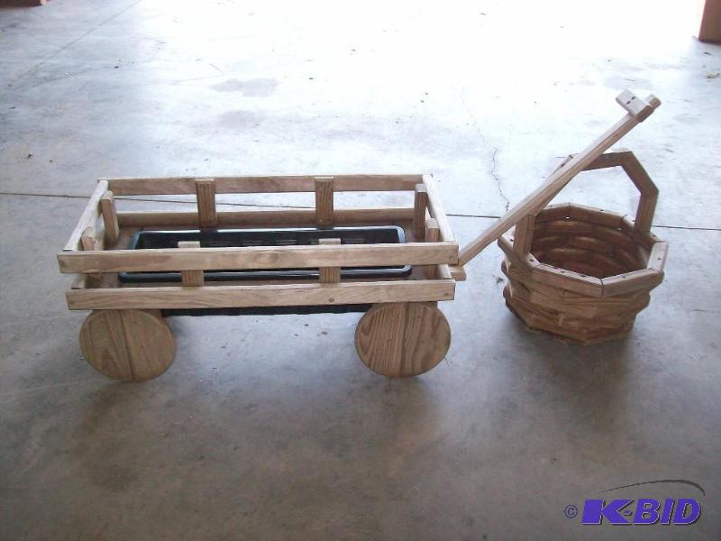 Wooden Cart and Basket