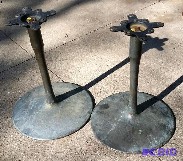 lot 12 image: 2 Table bases stand 29&quot tall a...